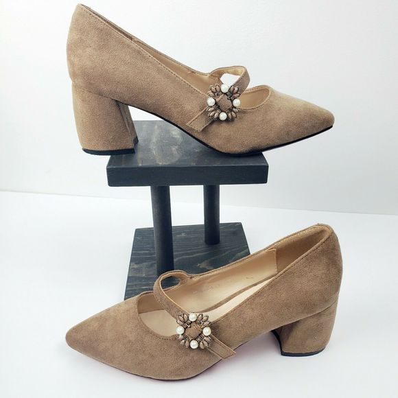 Dusto Shoes - Dusto Faux Suede Block Mary Jane Heel 36/6 EUC